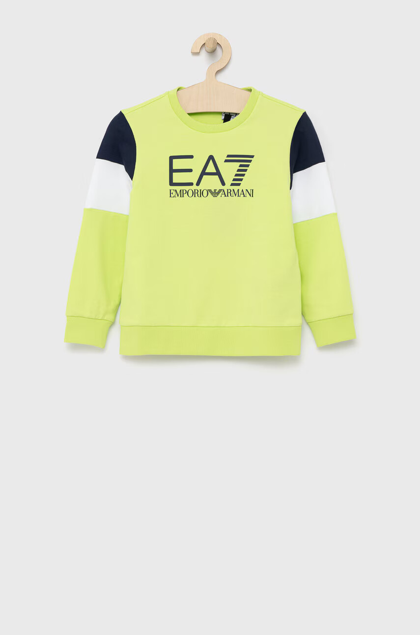 EA7 Emporio Armani Детски памучен суичър - Pepit.bg