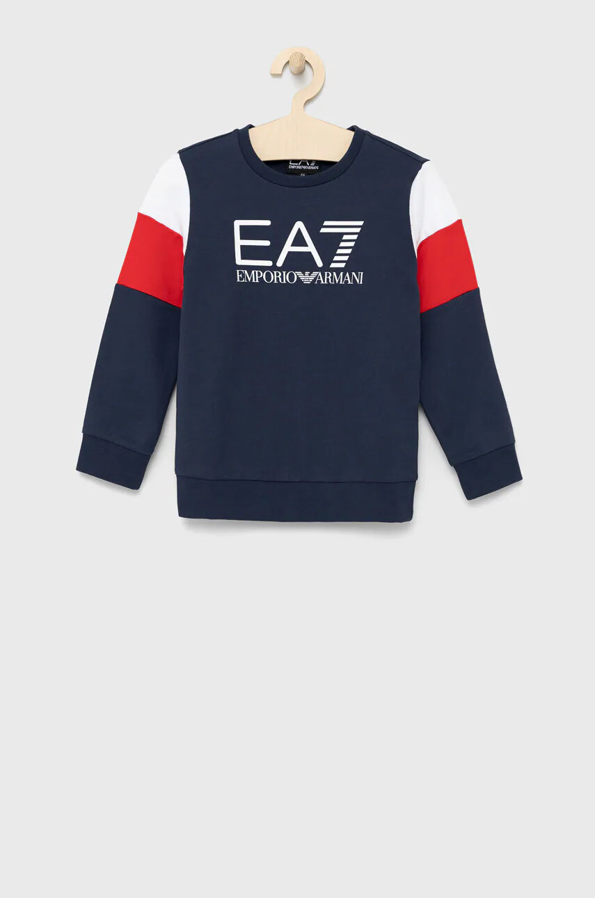 EA7 Emporio Armani Детски памучен суичър - Pepit.bg
