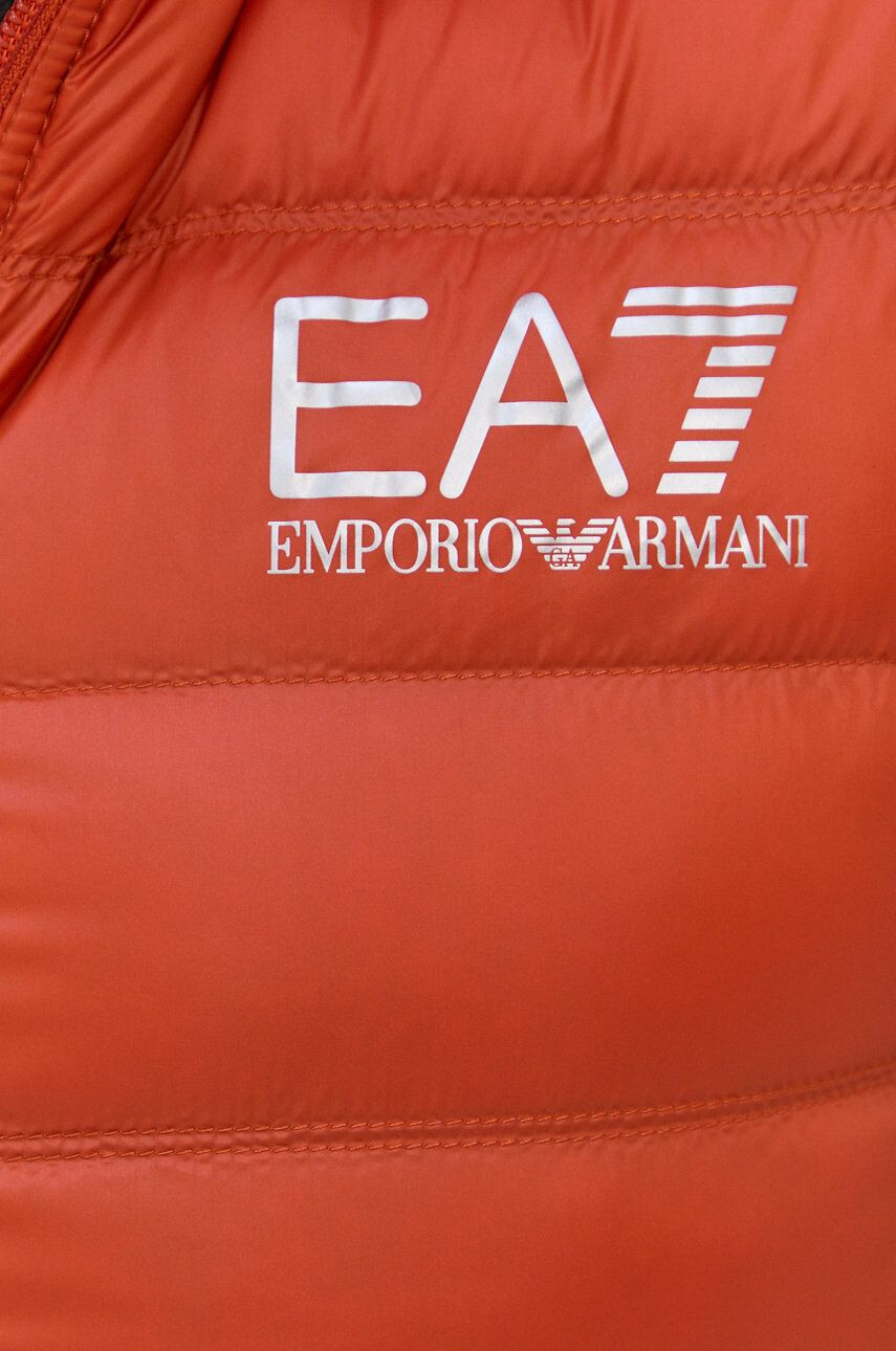 EA7 Emporio Armani Пухен елек мъжки в оранжево - Pepit.bg