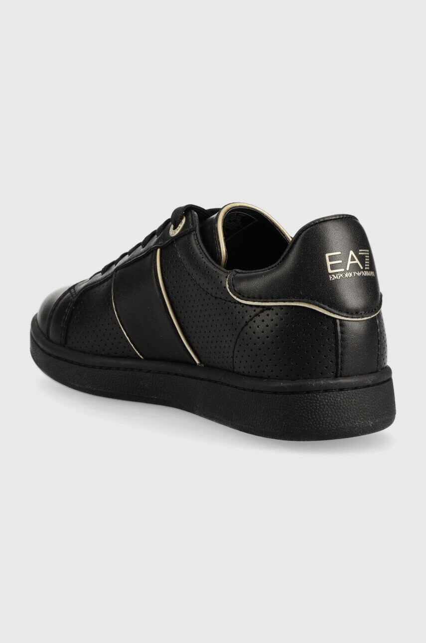 EA7 Emporio Armani Кожени маратонки Classic Perf в черно - Pepit.bg