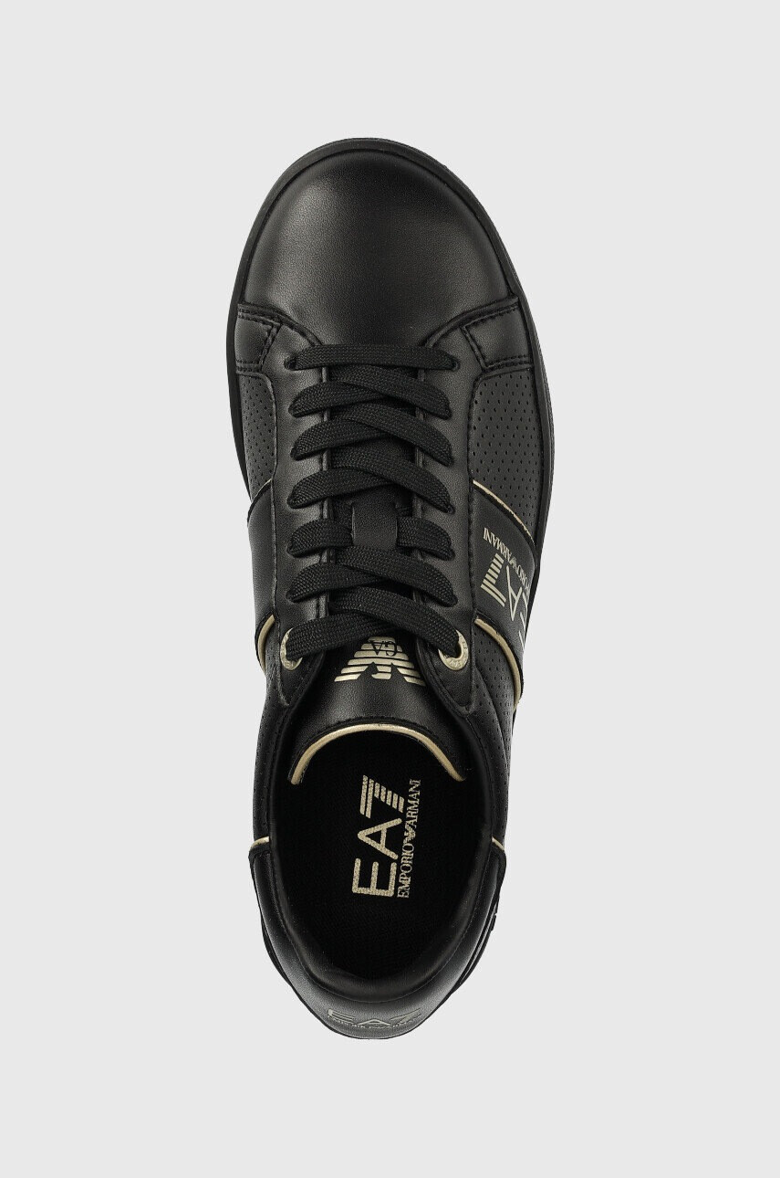 EA7 Emporio Armani Кожени маратонки Classic Perf в черно - Pepit.bg