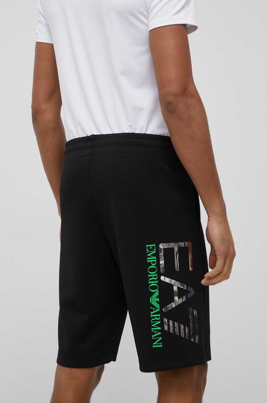 EA7 Emporio Armani Къси панталони мъжко в черно - Pepit.bg
