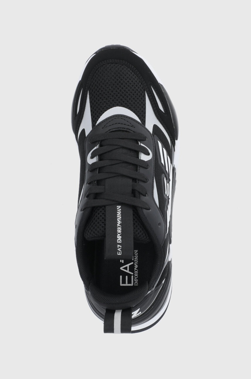 EA7 Emporio Armani Обувки в черно с равна подметка - Pepit.bg
