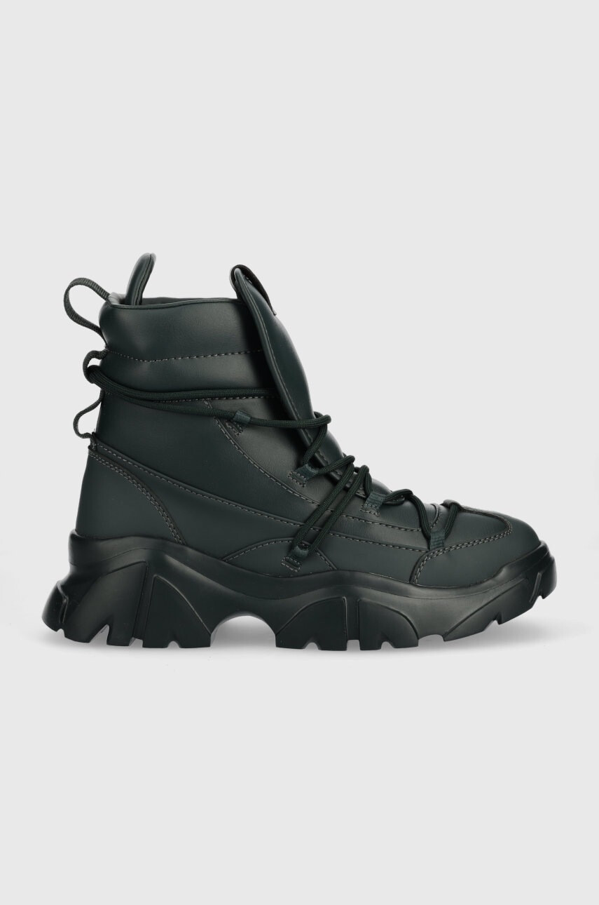 EA7 Emporio Armani Обувки Boot Flakes в зелено - Pepit.bg