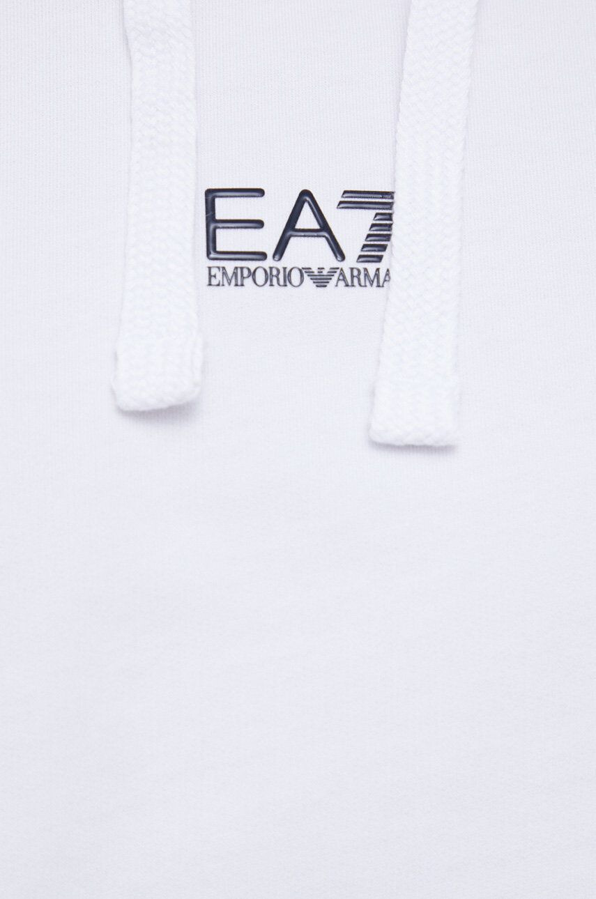 EA7 Emporio Armani Памучен анцуг в бяло - Pepit.bg