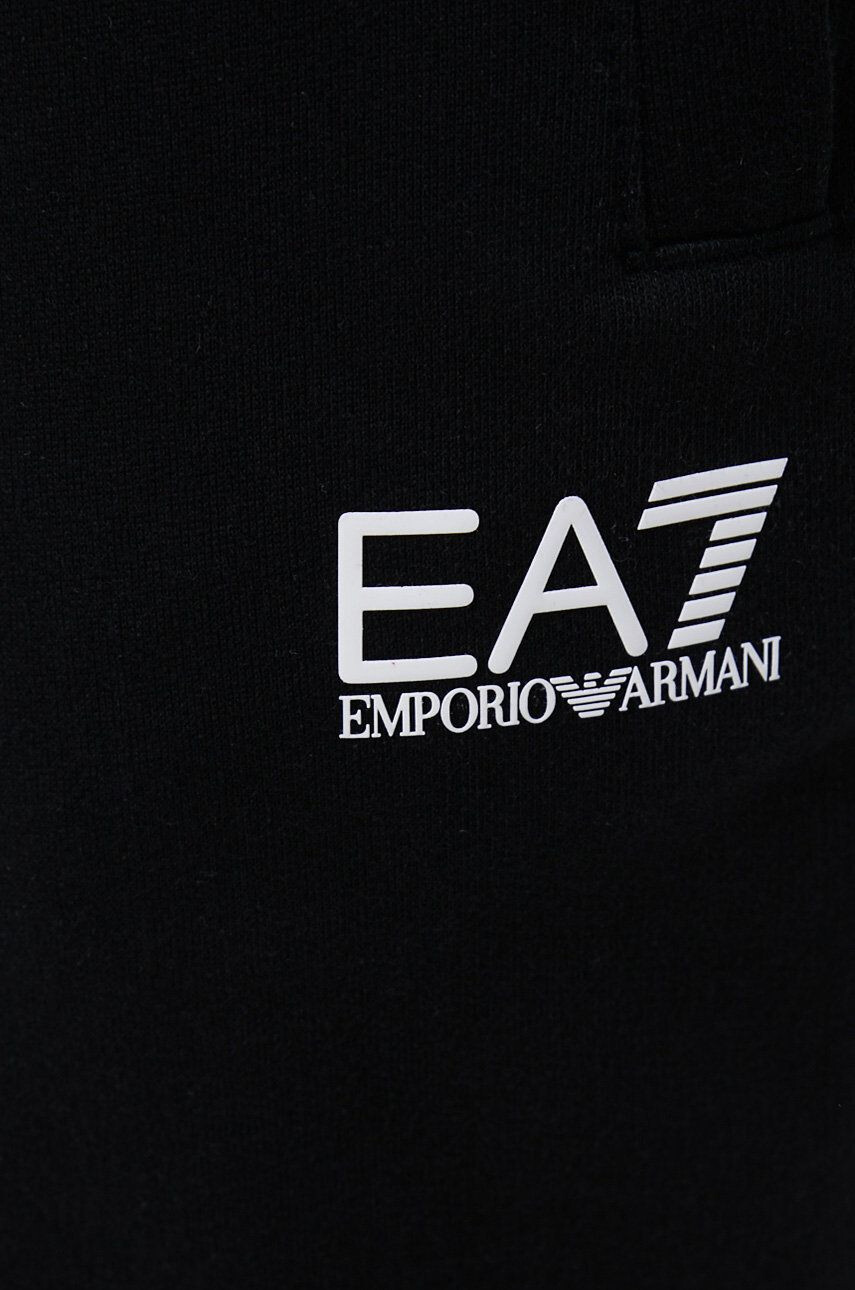 EA7 Emporio Armani Памучен анцуг в бяло - Pepit.bg