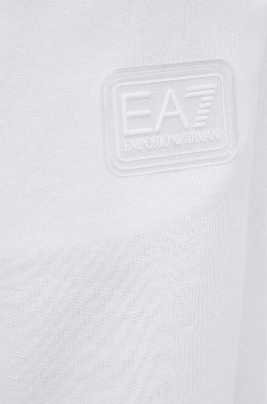 EA7 Emporio Armani Памучен къс панталон в бяло - Pepit.bg