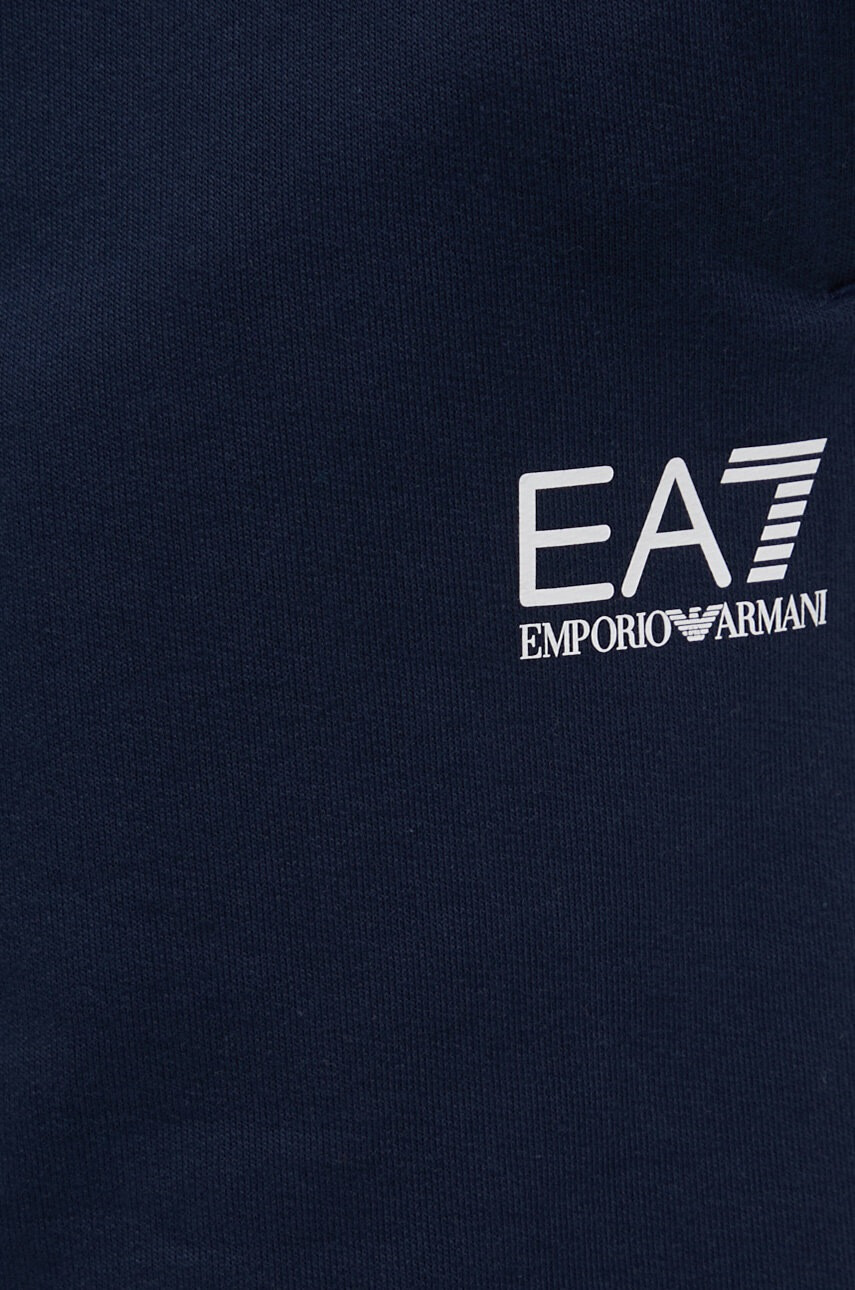EA7 Emporio Armani Памучен къс панталон в черно - Pepit.bg