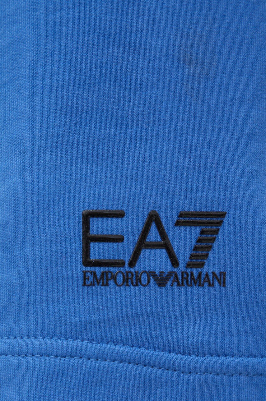 EA7 Emporio Armani Памучен къс панталон в синьо - Pepit.bg