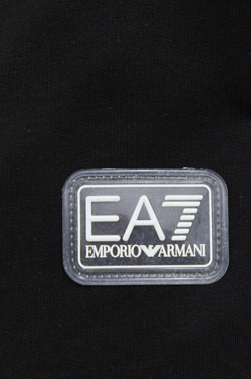EA7 Emporio Armani Памучен къс панталон в черно - Pepit.bg