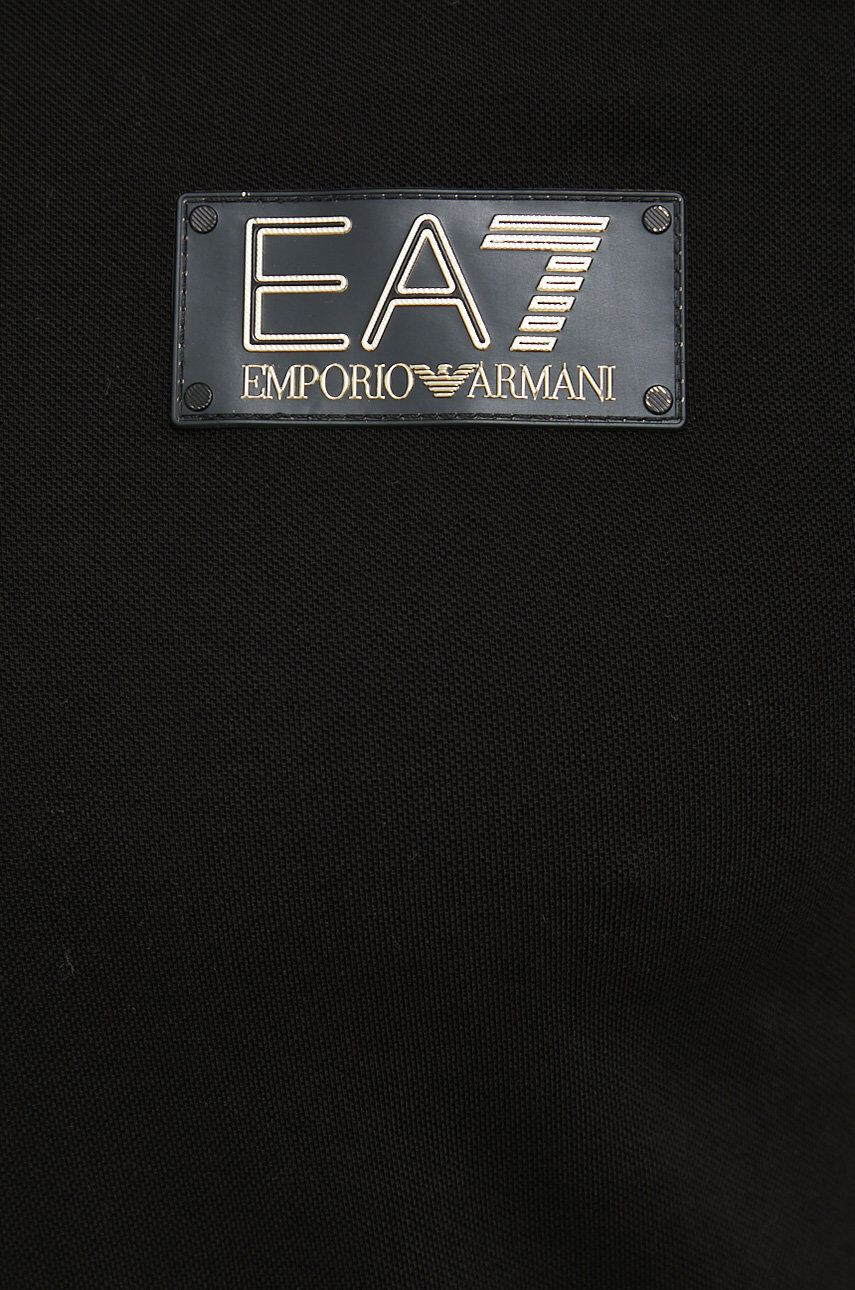 EA7 Emporio Armani Памучна тениска с яка - Pepit.bg