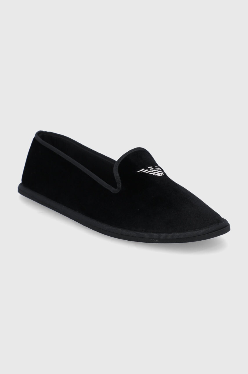 EA7 Emporio Armani Пантофи в черно - Pepit.bg