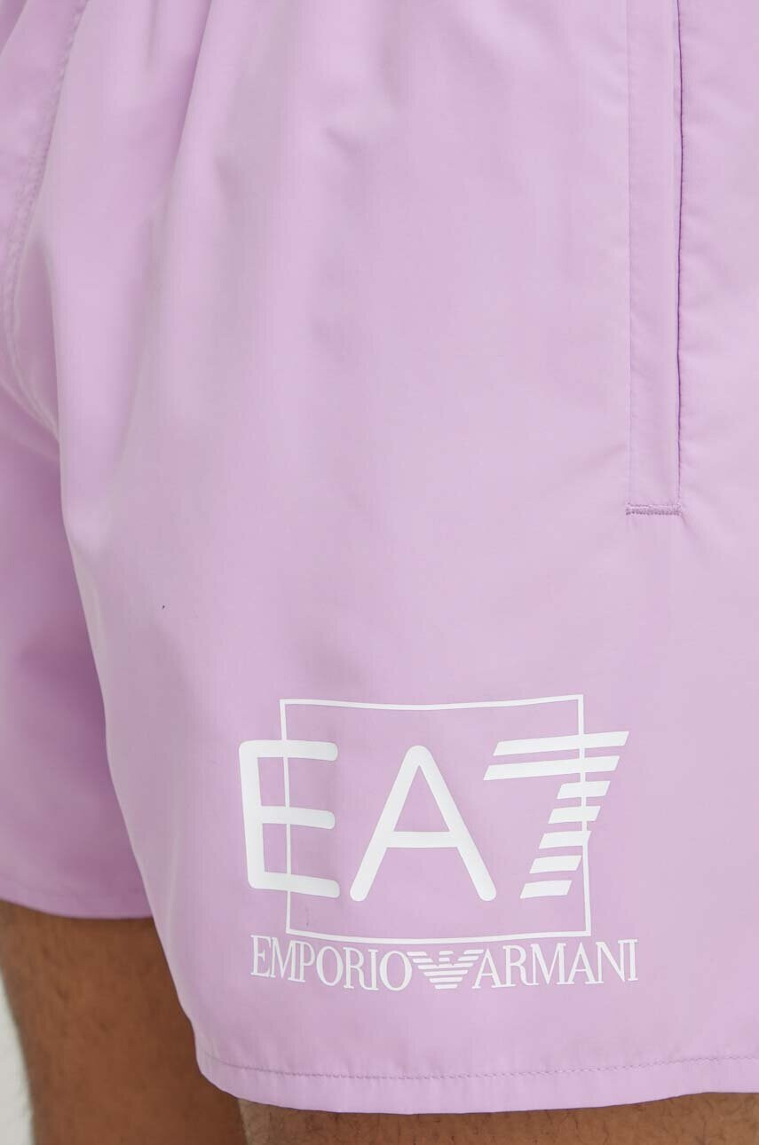 EA7 Emporio Armani Плувни шорти в лилаво - Pepit.bg