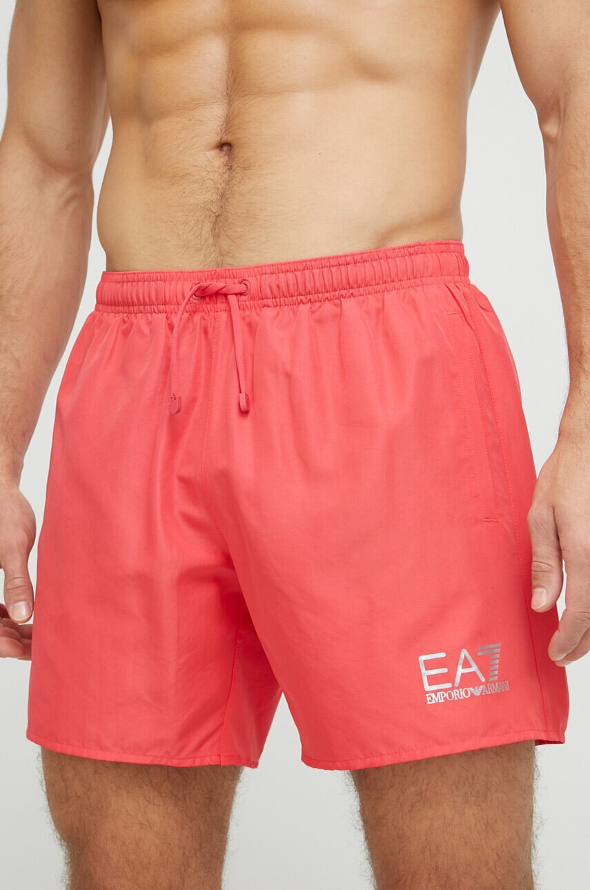 EA7 Emporio Armani Плувни шорти в розово - Pepit.bg