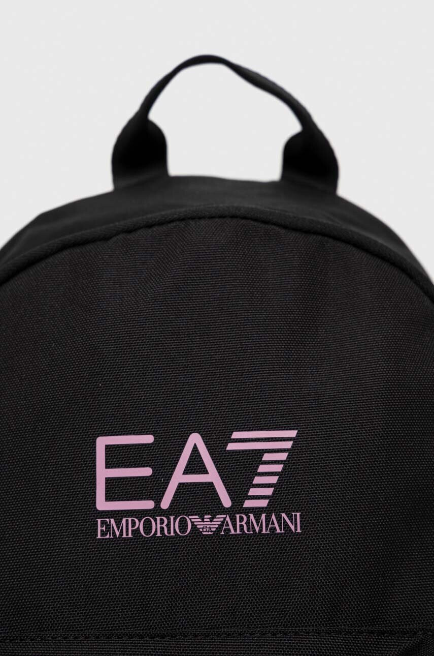 EA7 Emporio Armani Раница в черно малък размер с принт - Pepit.bg
