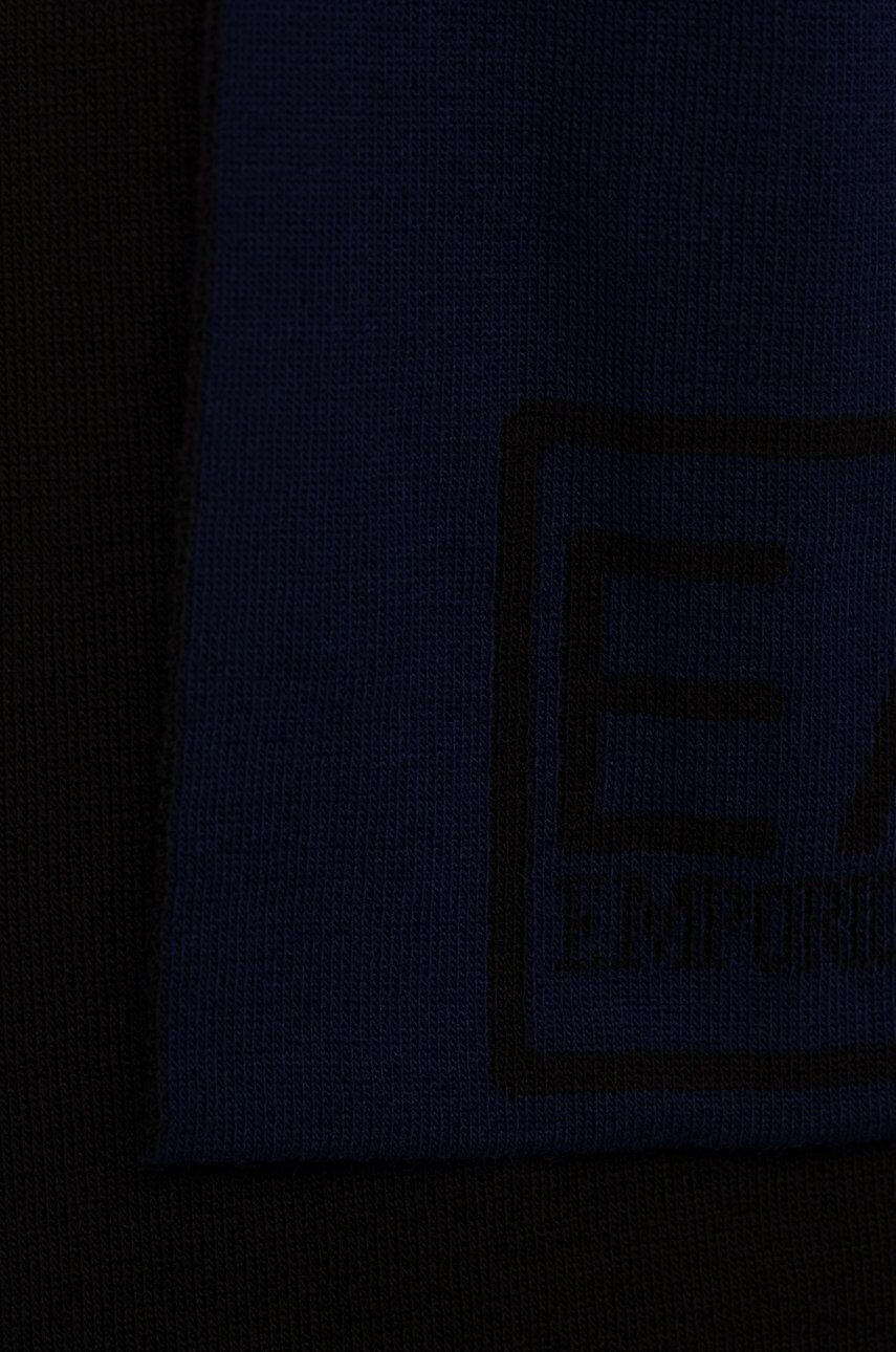 EA7 Emporio Armani Шал мъжки в тъмносиньо с изчистен дизайн - Pepit.bg