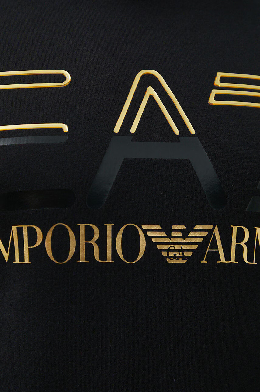 EA7 Emporio Armani Суичър в черно с апликация - Pepit.bg