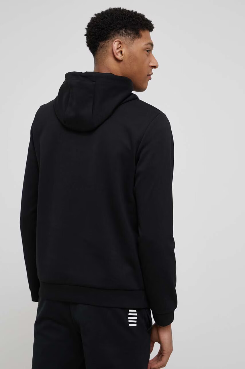 EA7 Emporio Armani Суичър мъжка в черно с принт - Pepit.bg