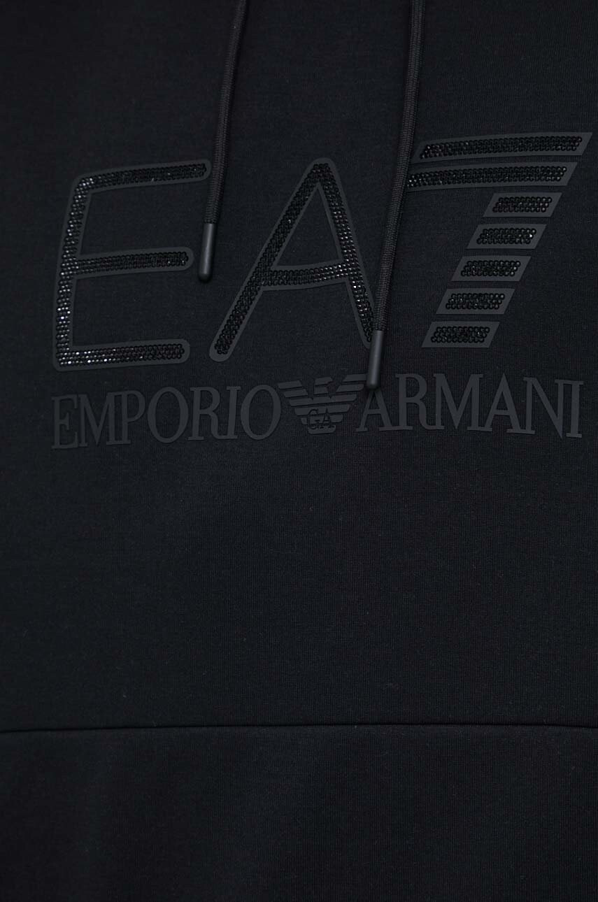 EA7 Emporio Armani Суичър мъжка в черно с принт - Pepit.bg