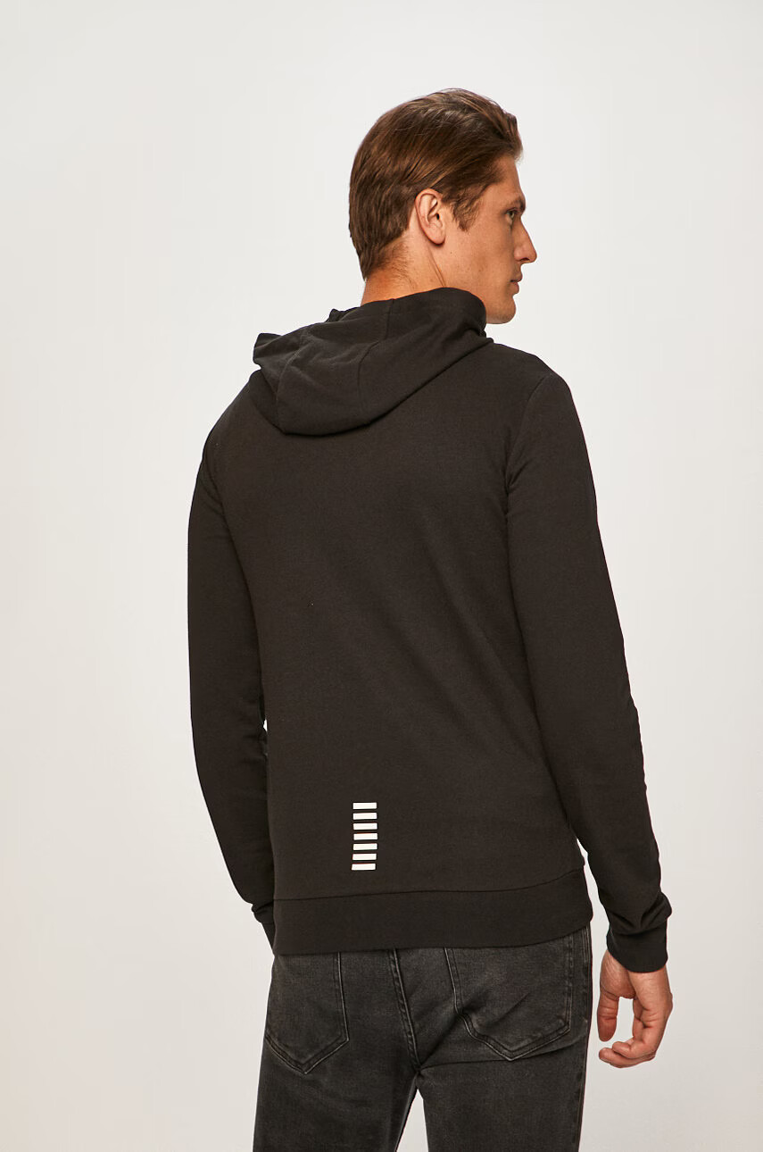 EA7 Emporio Armani Суичър мъжки в черно с принт - Pepit.bg