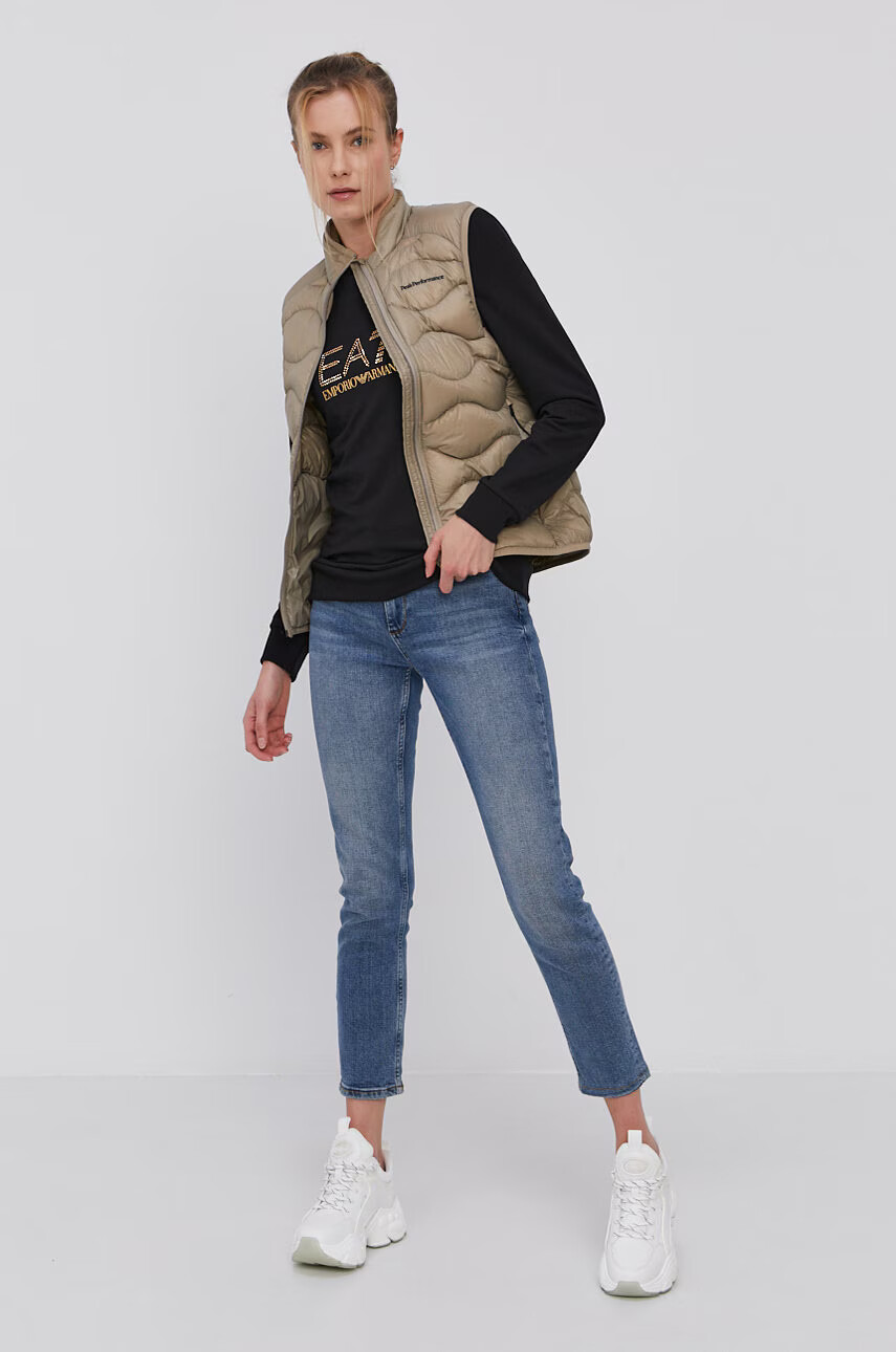 EA7 Emporio Armani Суичър в черно с апликация - Pepit.bg