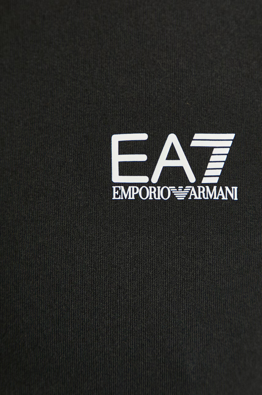 EA7 Emporio Armani Суичър мъжки в черно с принт - Pepit.bg
