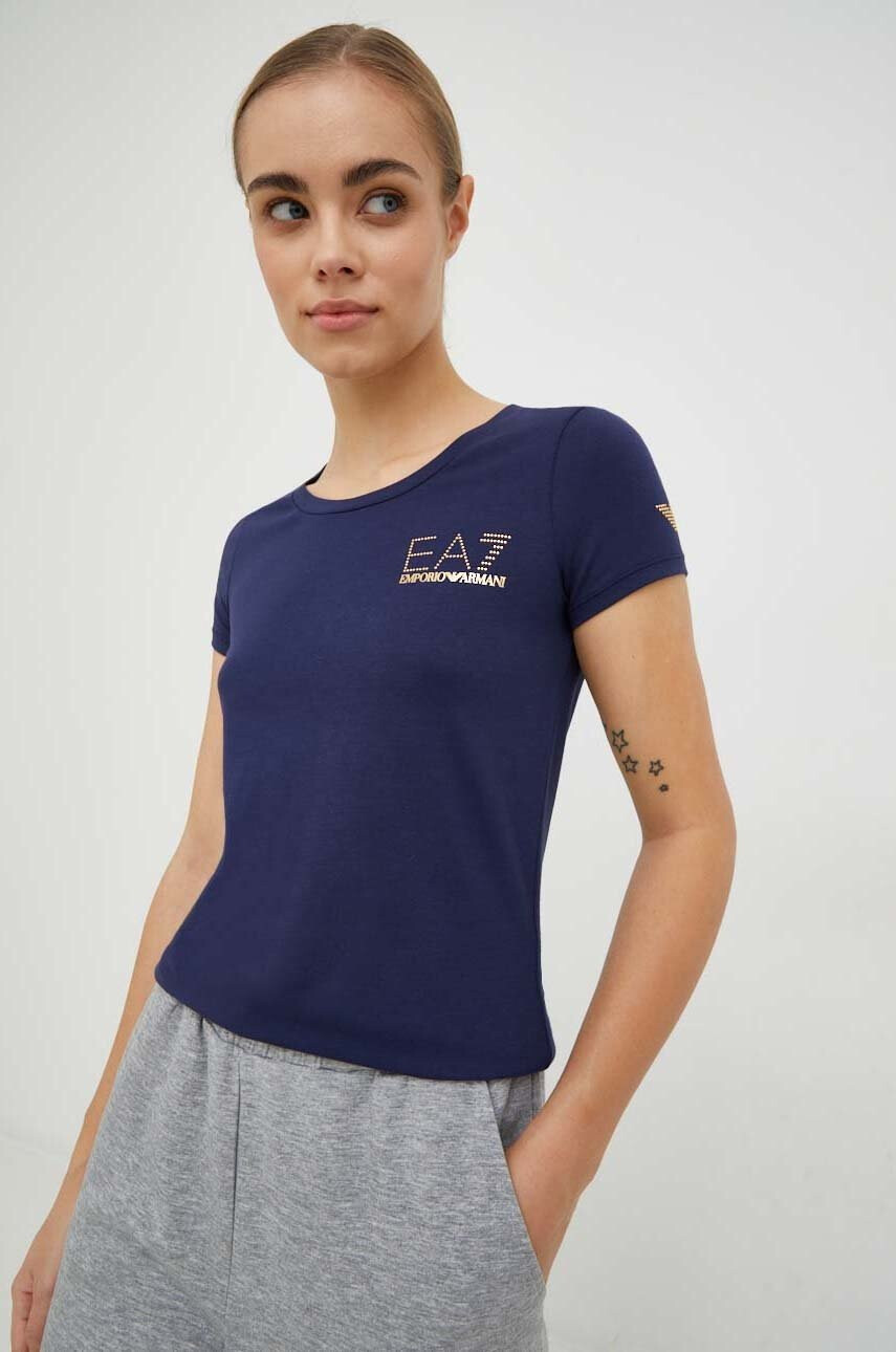 EA7 Emporio Armani Тениска в бяло - Pepit.bg