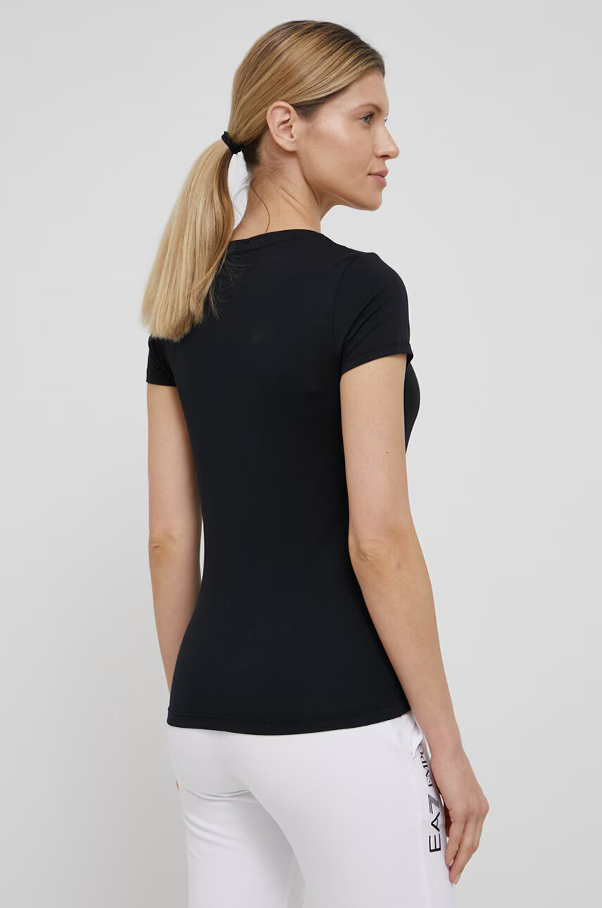EA7 Emporio Armani Тениска дамска в черно - Pepit.bg