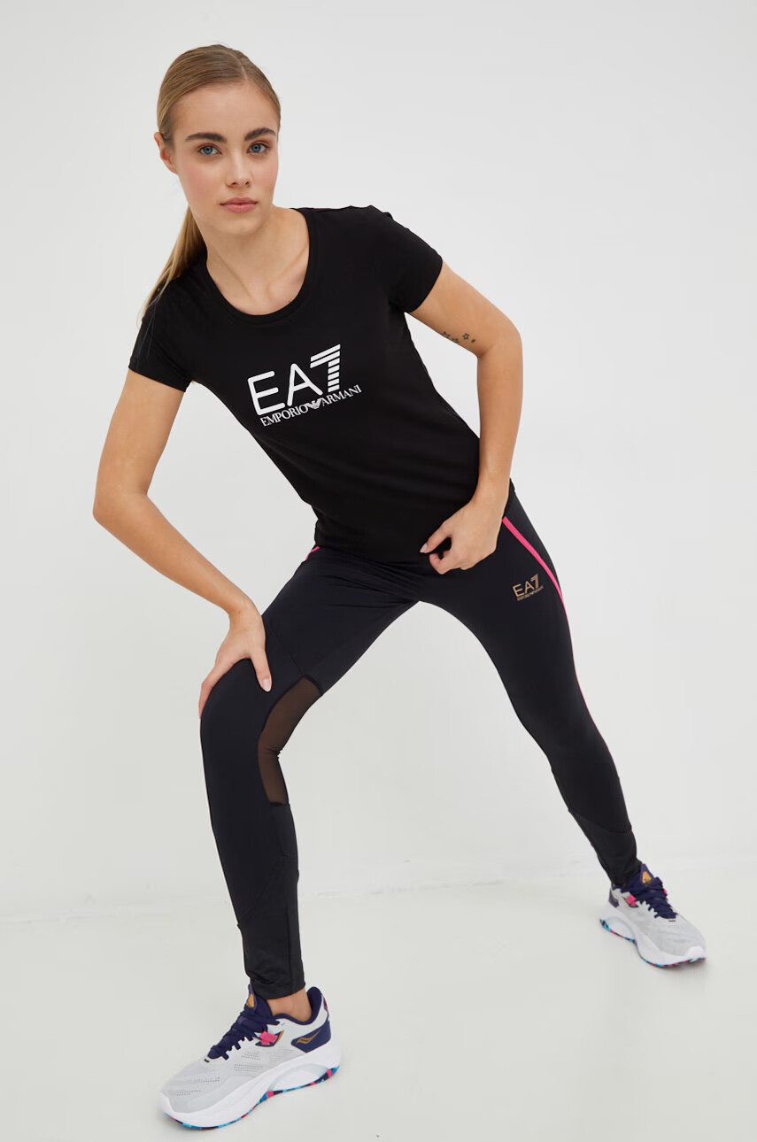 EA7 Emporio Armani Тениска в черно - Pepit.bg