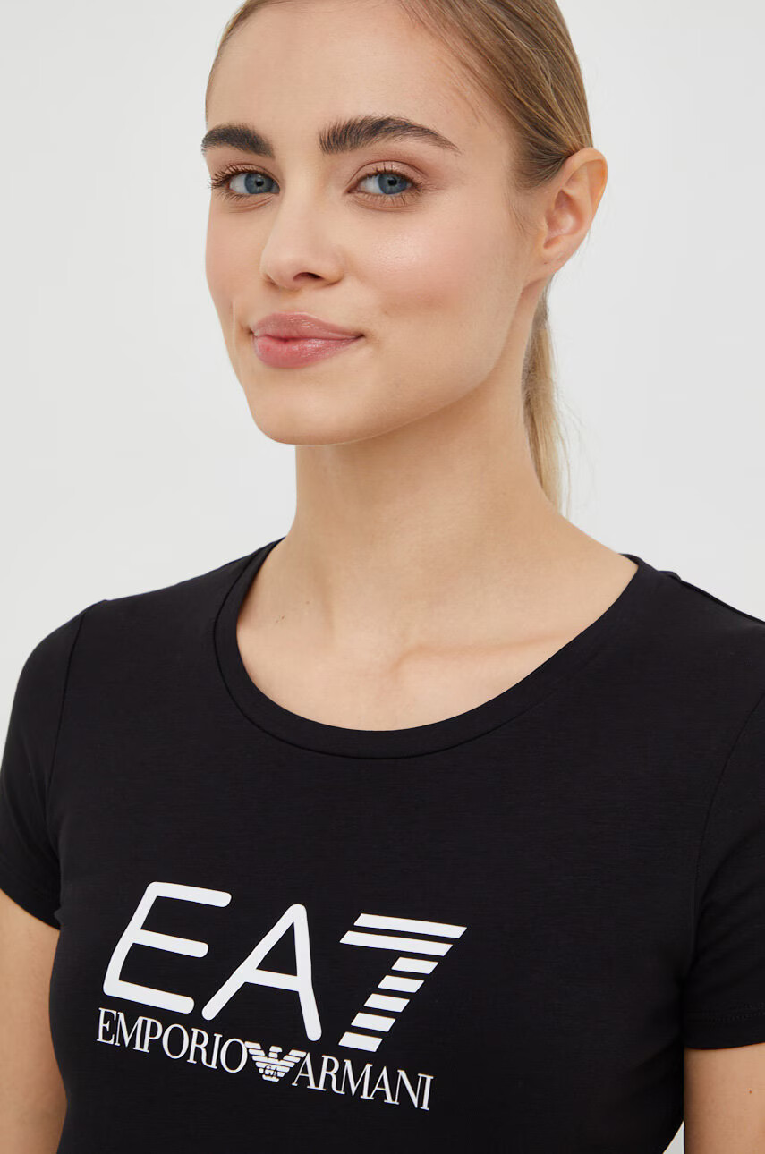 EA7 Emporio Armani Тениска в черно - Pepit.bg