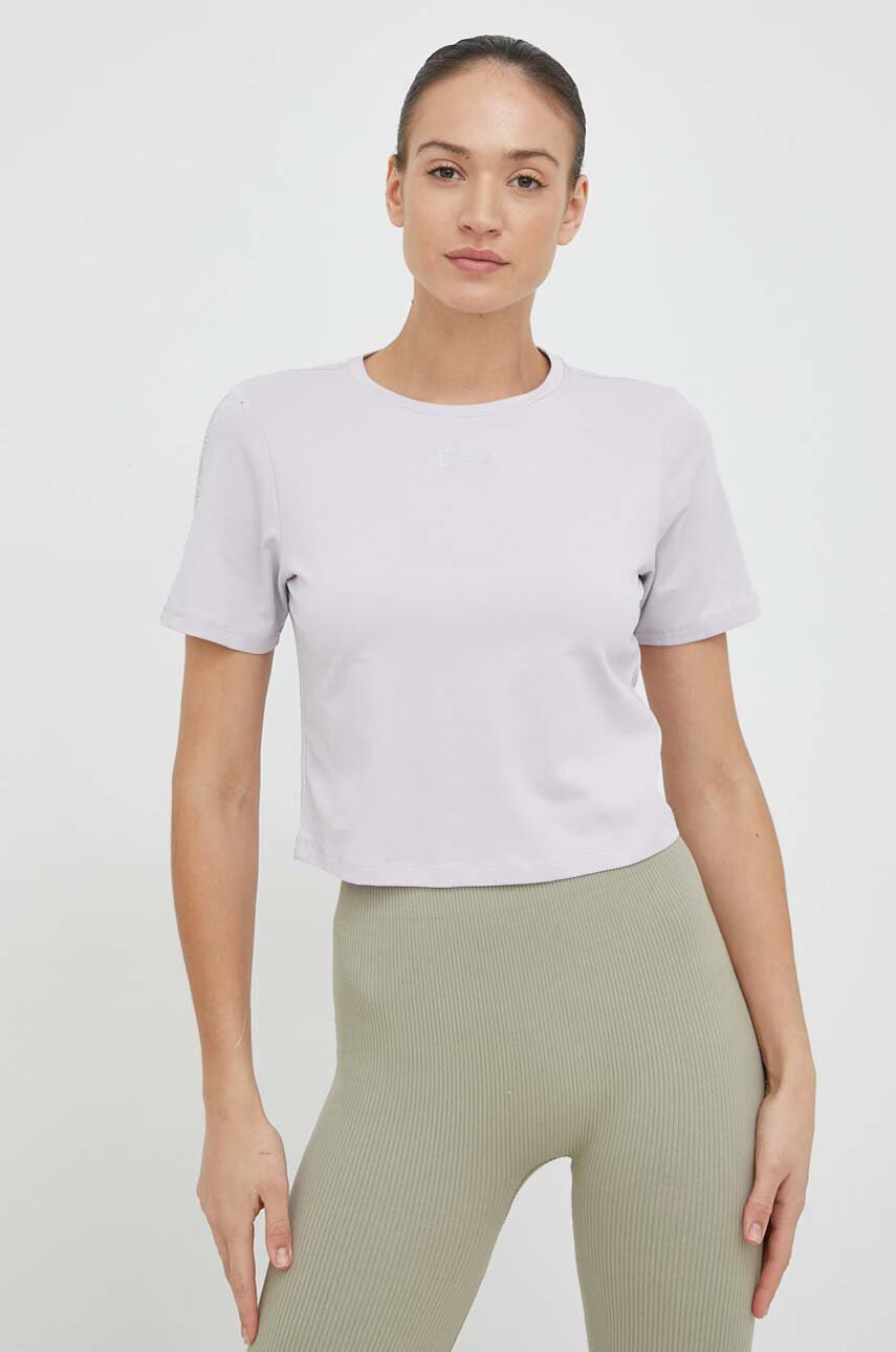 EA7 Emporio Armani Тениска в бяло - Pepit.bg