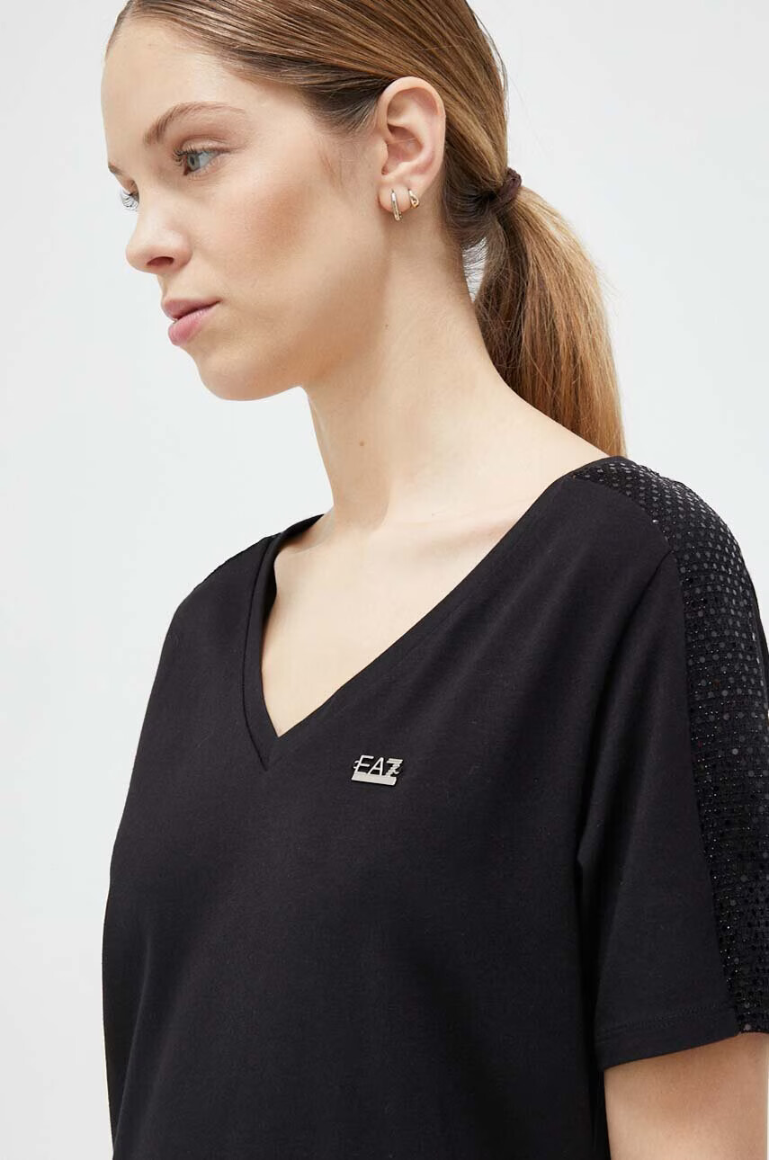 EA7 Emporio Armani Тениска в черно - Pepit.bg