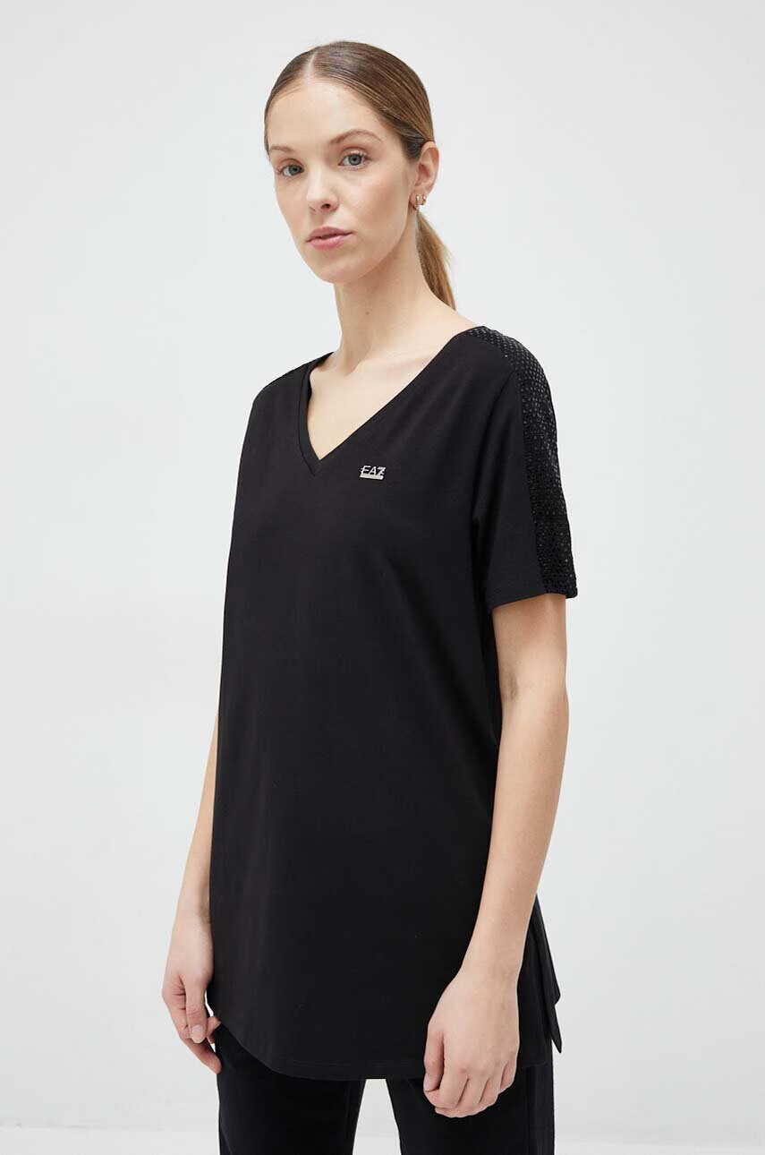 EA7 Emporio Armani Тениска в черно - Pepit.bg