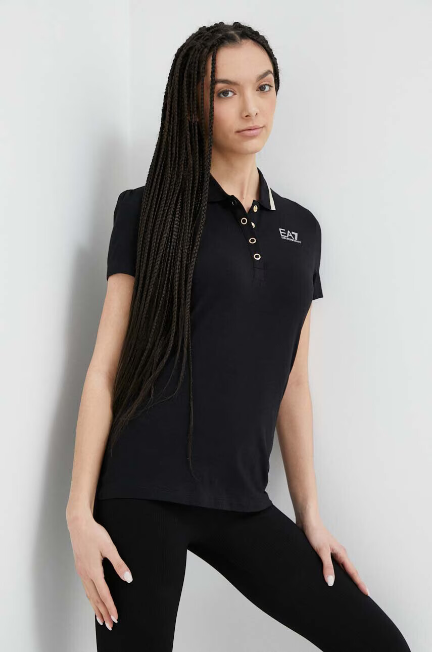 EA7 Emporio Armani Тениска в черно - Pepit.bg