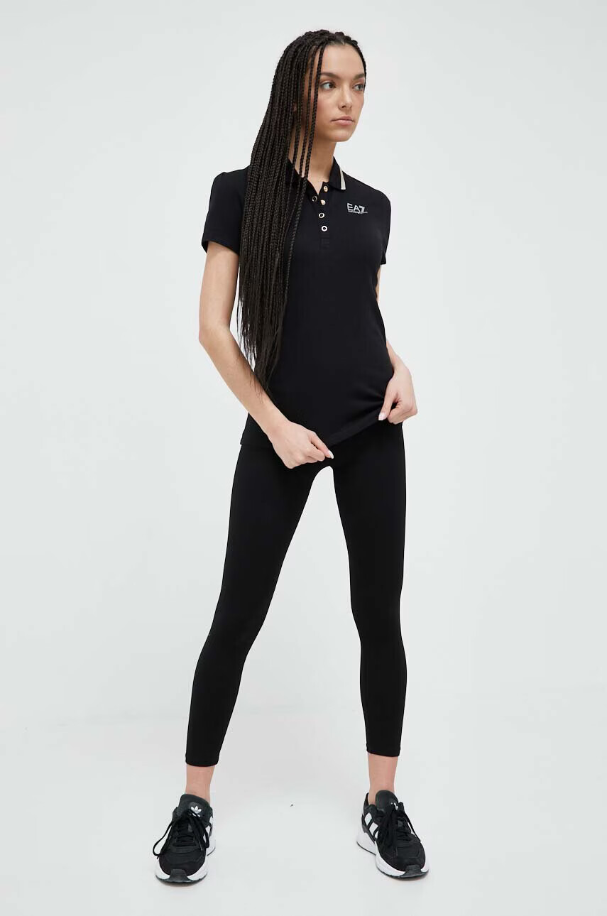 EA7 Emporio Armani Тениска в черно - Pepit.bg