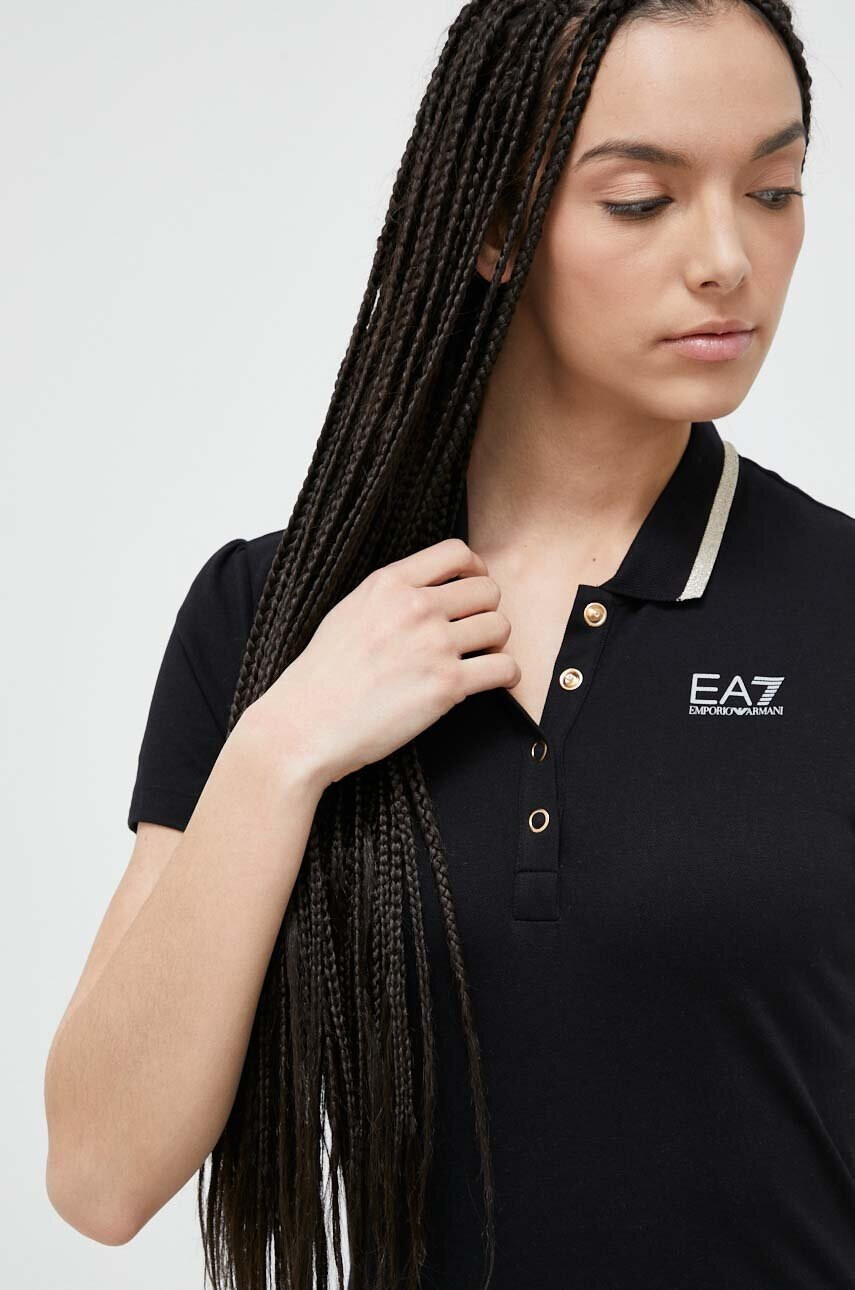 EA7 Emporio Armani Тениска в черно - Pepit.bg