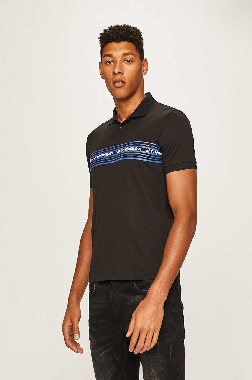 EA7 Emporio Armani Тениска с яка - Pepit.bg