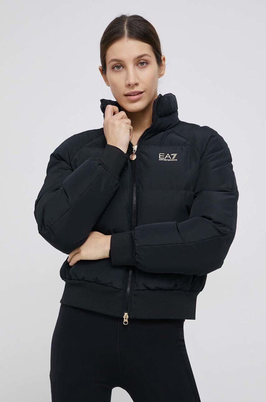 EA7 Emporio Armani Яке дамско в черно със зимна изолация - Pepit.bg