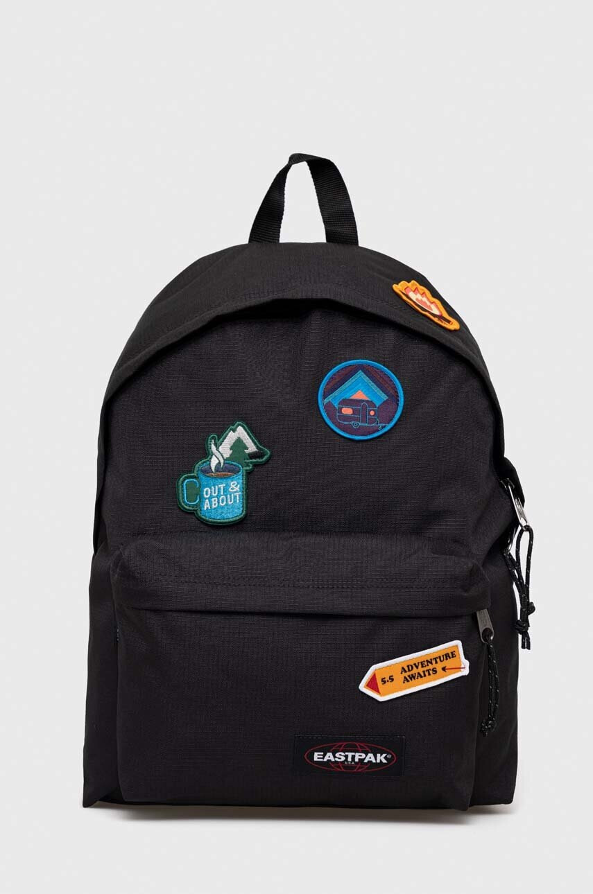 Eastpak Раница в черно голям размер с апликация - Pepit.bg