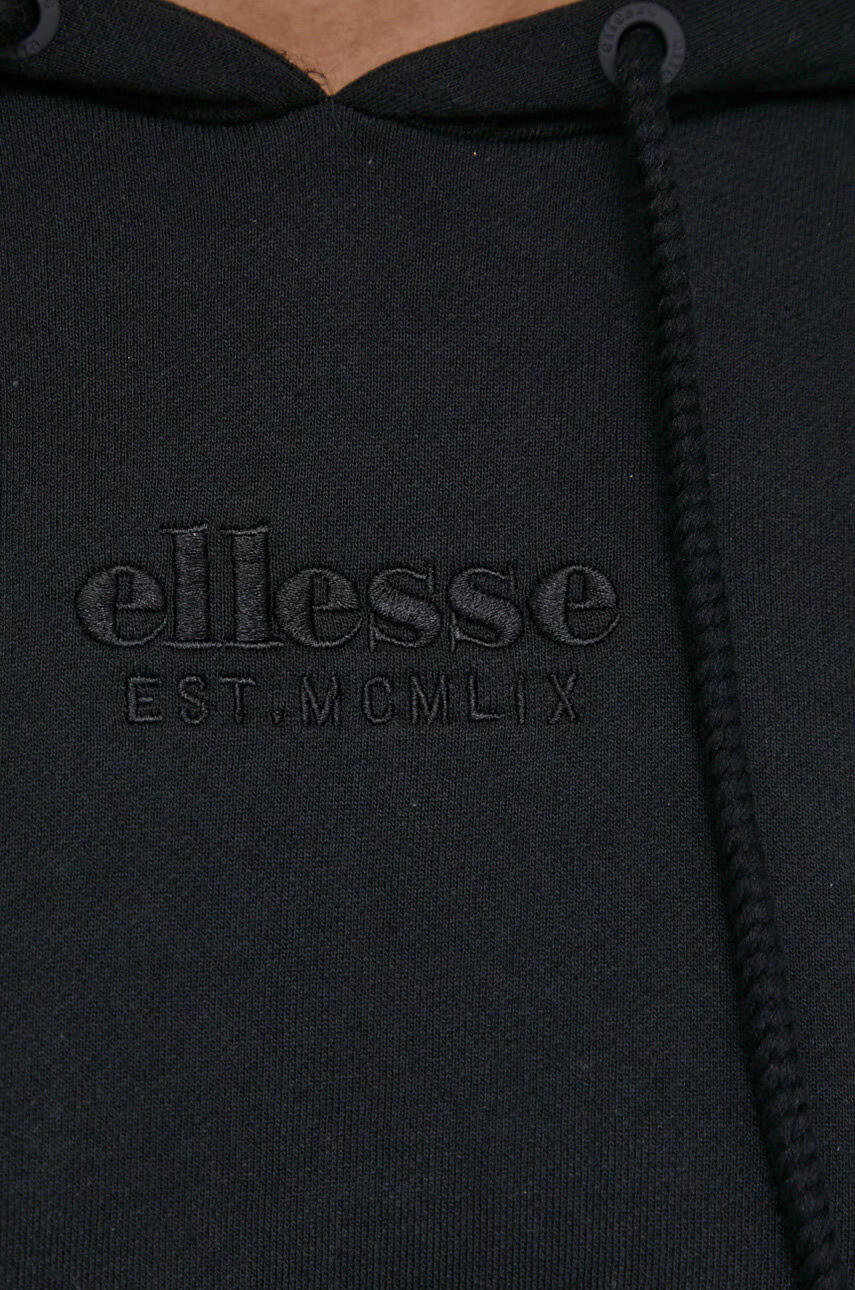 Ellesse Памучен суичър дамска в черно с апликация - Pepit.bg