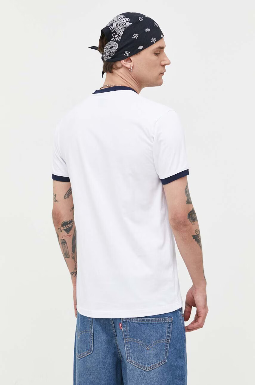 Ellesse Памучна тениска в бяло с апликация - Pepit.bg