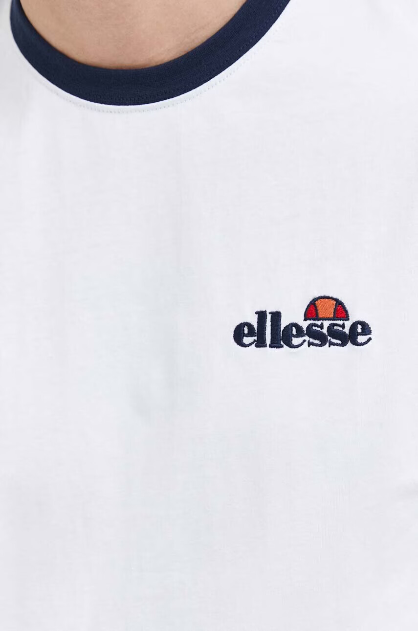 Ellesse Памучна тениска в бяло с апликация - Pepit.bg