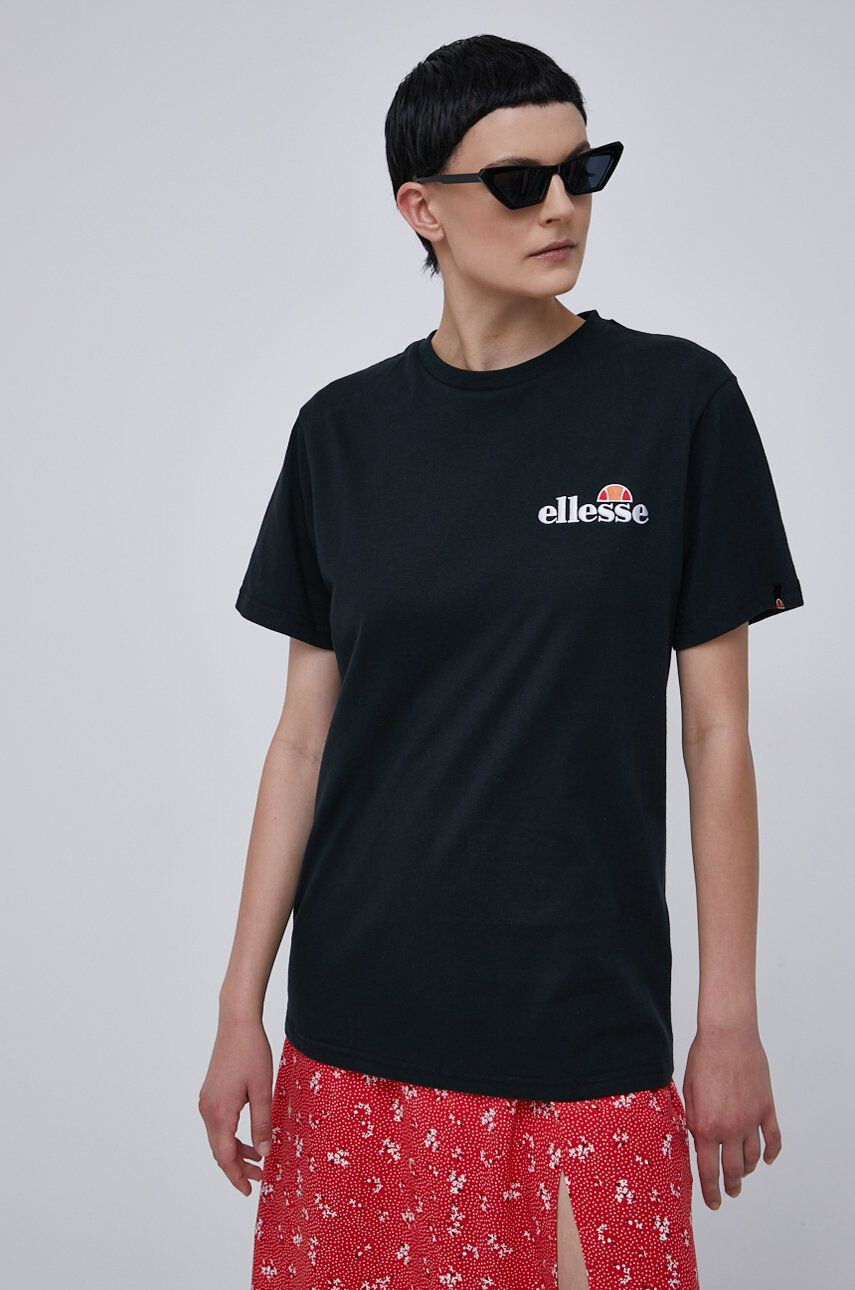 Ellesse Памучна тениска в черно - Pepit.bg