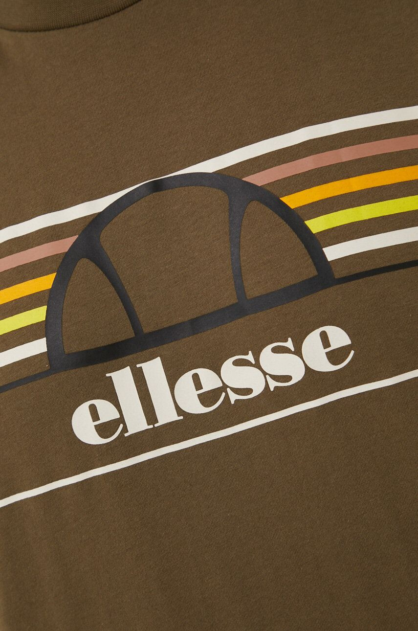 Ellesse Памучна тениска в зелено с принт - Pepit.bg