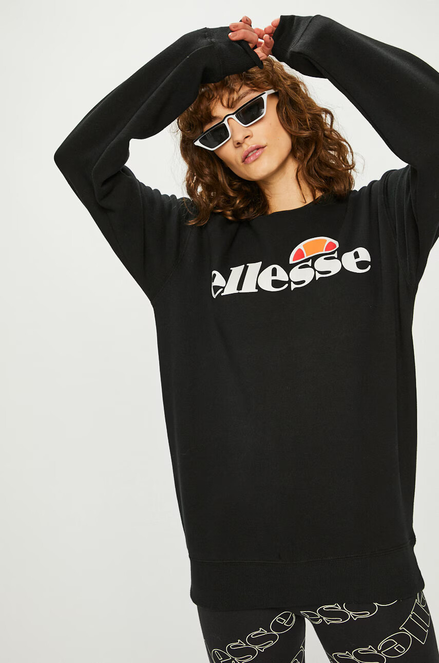 Ellesse Суичър дамски в черно с принт - Pepit.bg