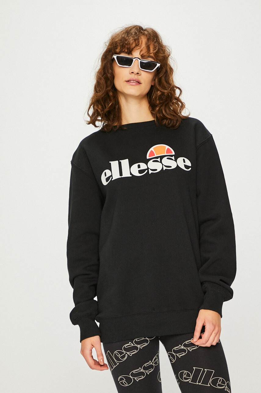 Ellesse Суичър дамски в черно с принт - Pepit.bg