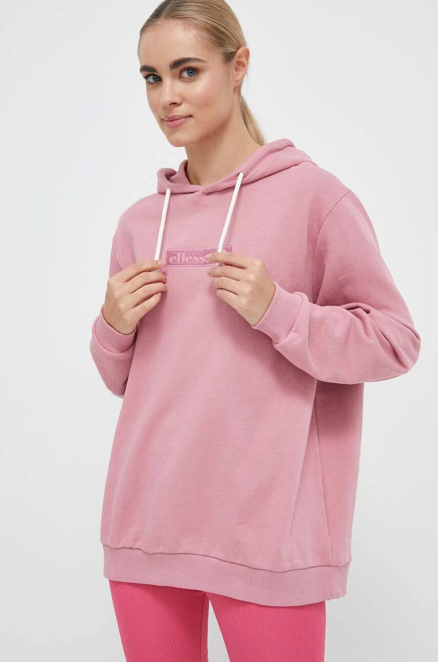Ellesse Суичър в розово с качулка с апликация - Pepit.bg