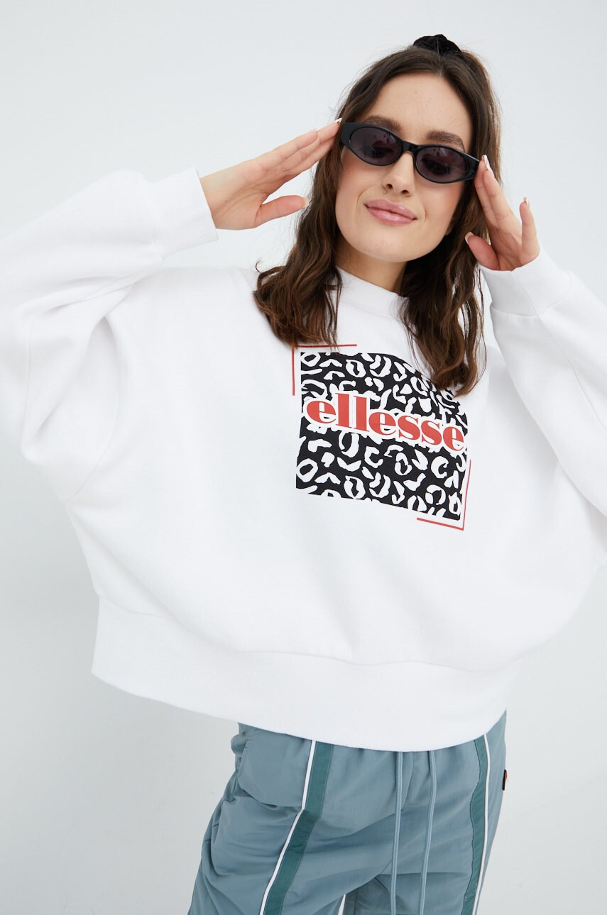 Ellesse Суичър в бяло с принт - Pepit.bg
