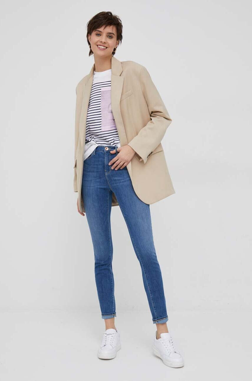 Emporio Armani Дънки в с висока талия - Pepit.bg