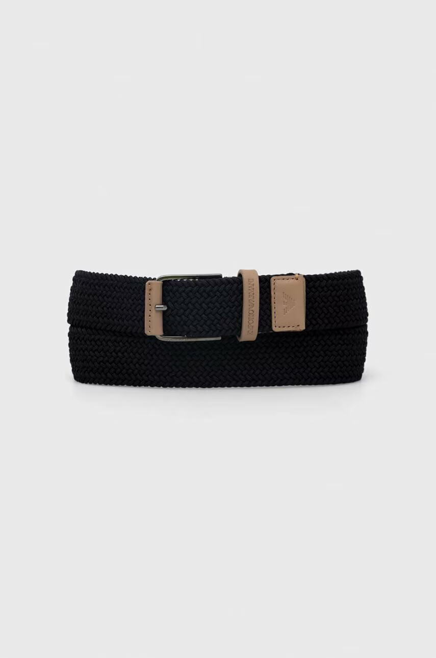 Emporio Armani Колан мъжки в черно - Pepit.bg
